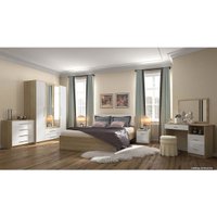 Шкаф распашной НК-Мебель Бланка 4-х дверный (дуб сонома/белый глянец)