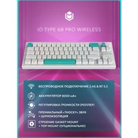 Клавиатура IO by Red Square Type 68 Pro g3ms Aquamarine (белый)