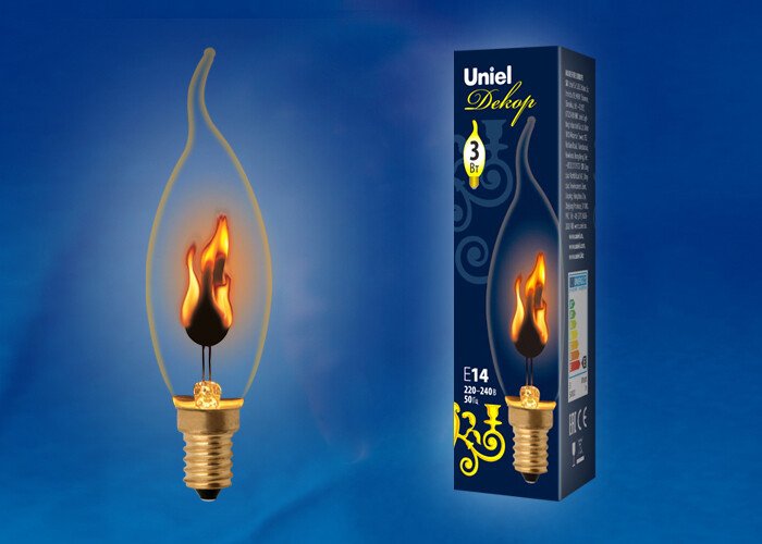 

Лампочка Uniel IL-N-CW35-3/RED-FLAME/E14/CL UL-00002982