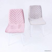 Стул AksHome Violin (пыльная роза велюр/белый)