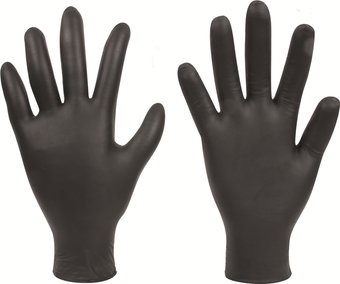 Нитриловые перчатки FORCH XL 100 шт (черный)