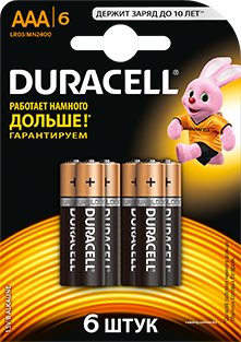 Батарейка DURACELL AAA 6 шт.