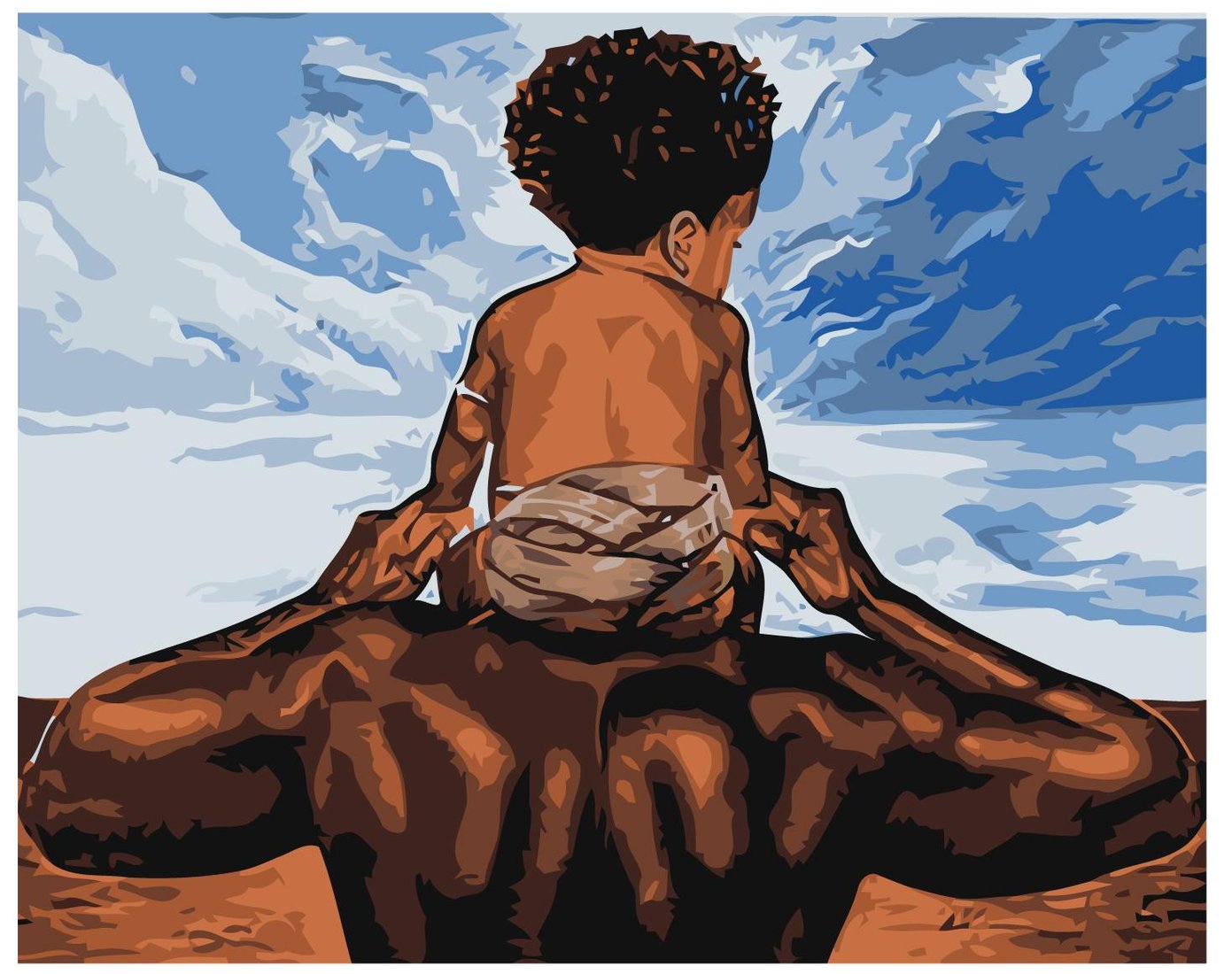 

Картина по номерам SLAVINA Отец с сыном RO140