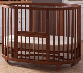 Кроватка-трансформер Bambini 20.16.20_38_141 (с маятником, коричневый)