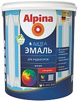 

Эмаль Alpina Аква для радиаторов 0.9 л (белый глянцевый)