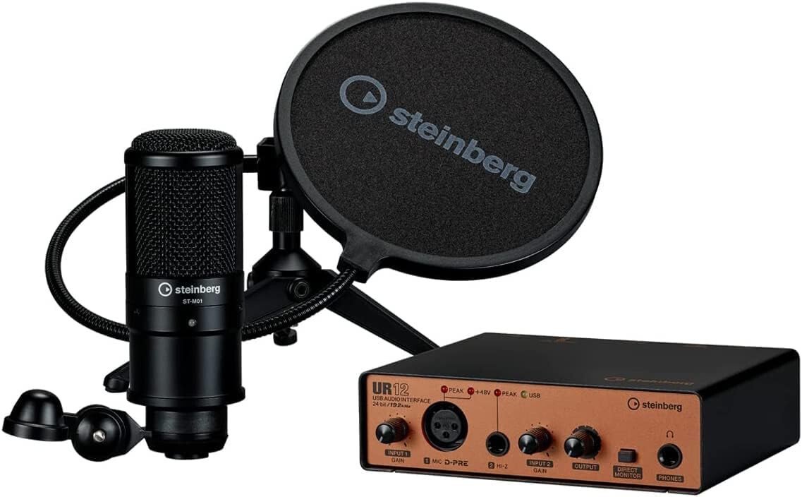 Комплект для звукозаписи Steinberg UR12 Podcast Starter Pack (черный/оранжевый)