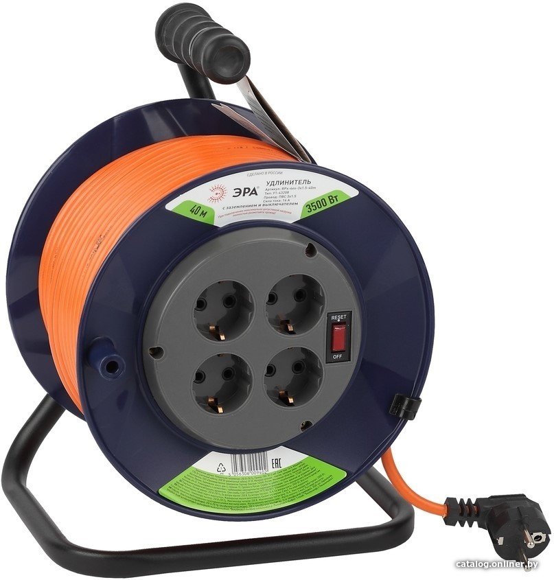 Удлинитель на катушке ЭРА RPx-4es-3x1.5-40m Б0046836