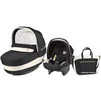 Люлька без шасси Peg Perego Set Elite Luxe (люлька, автокресло, сумка, черный/бежевый)