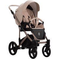 Универсальная коляска BEBETTO Magnum Light SE Pro (2 в 1, 01 светло-бежевая кожа кожа/бежевая рама)