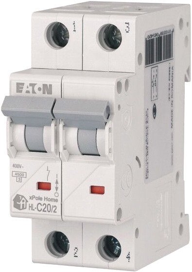 

Выключатель автоматический Eaton HL-C202 2P 20A C 4.5кA 2M 194772