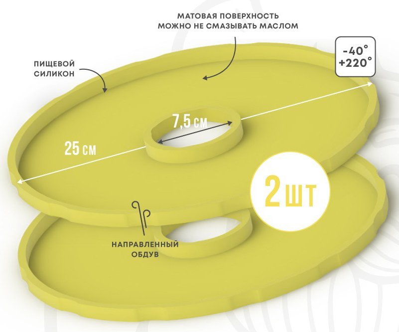 

Поддон для пастилы Сам Себе Шеф силиконовый для пастилы d25 (2 шт)