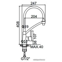 Смеситель Ledeme L4399B-2 (хром/черный)