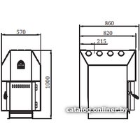 Свободностоящая печь-камин Термофор Доцент ЧД, ТВ