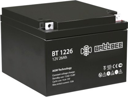 

Аккумулятор для ИБП BattBee BT 1226 (12В/26Ач)