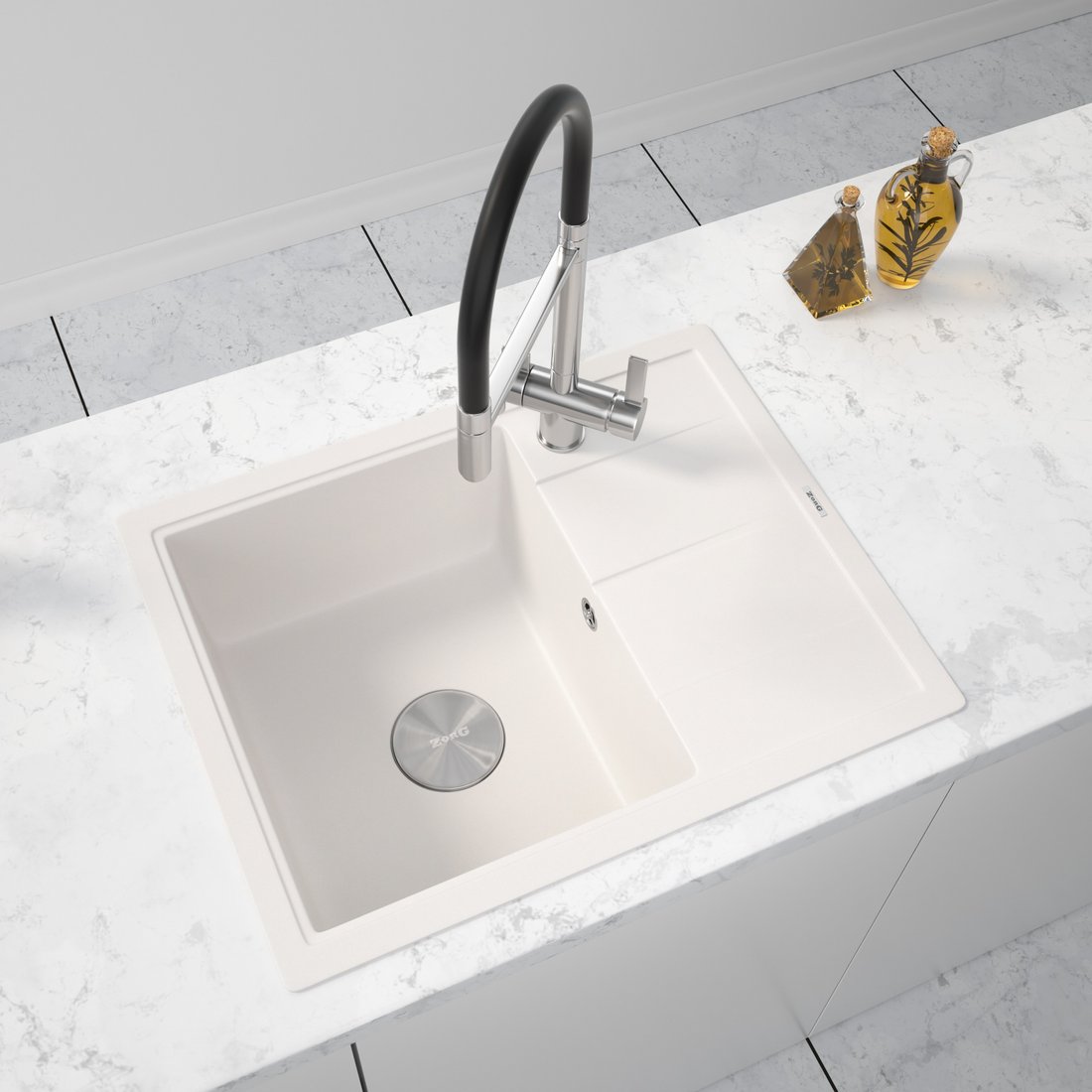 

Кухонная мойка ZorG Rock 65 Premium alba