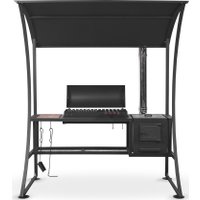 Мангал для дачи Grills Барбекю 800 с навесом и печью