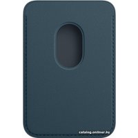 Кредитница Apple Leather Wallet MagSafe MHLQ3 (baltic blue)