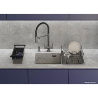 Кухонная мойка Omoikiri Kasen 49-16-INT-GM 4997055 (вороненая сталь)
