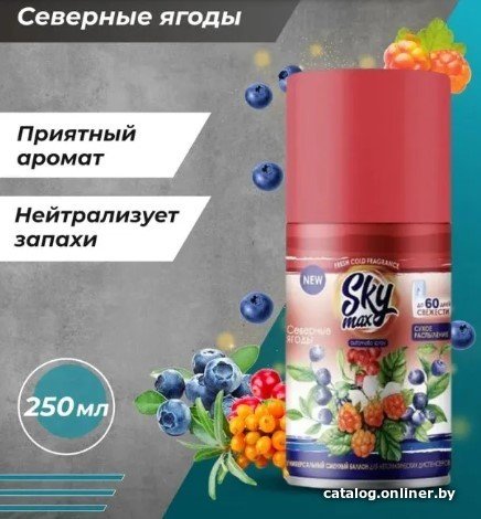 Сменный блок для освежителя воздуха Sky Max Северные ягоды (250 мл)