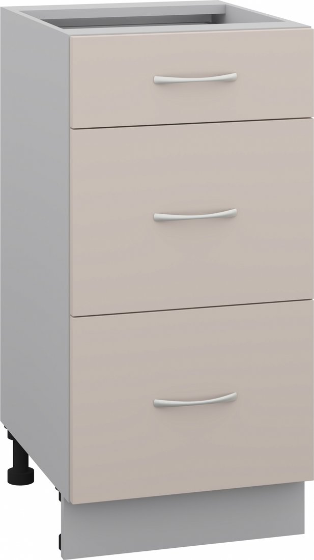 

Шкаф напольный Кортекс-мебель Корнелия Лира НШ40р3ш без столешницы (капучино)