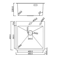 Кухонная мойка Roxen Simple 560220-45B