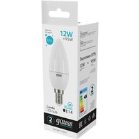 Светодиодная лампочка Gauss Elementary Свеча 12Вт E14 4100K 33122