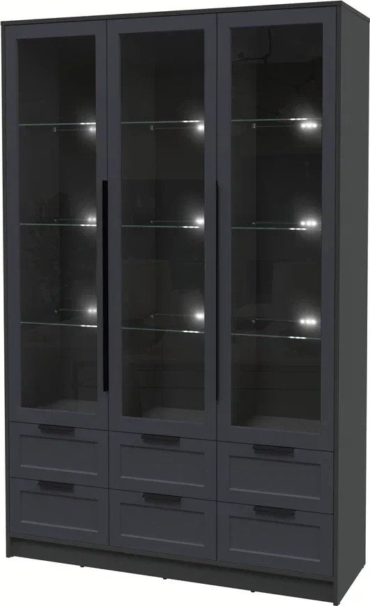 

Шкаф-витрина Интерлиния Концепт Тренд КТ-ШВ3 с подсветкой (антрацит/пепел)