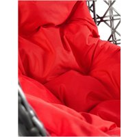 Подвесное кресло M-Group Для двоих Люкс 11510306 (серый ротанг/красная подушка)