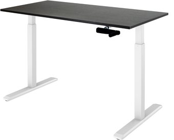 Стол с регулировкой высоты ErgoSmart Manual Desk 1380x800x18 мм (дуб мореный/белый)