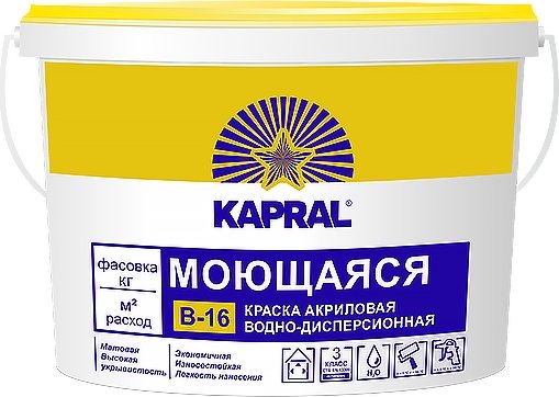 

Краска Condor Kapral B-16 моющаяся 1.5 кг (белый)