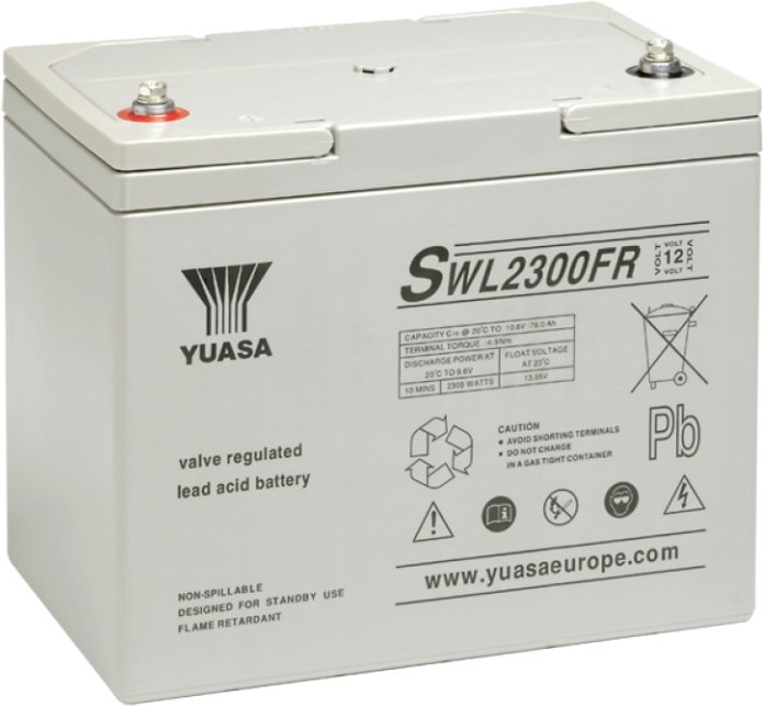

Аккумулятор для ИБП Yuasa SWL2300FR (12В/78 А·ч)