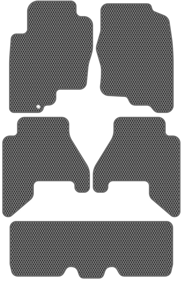 

Комплект ковриков для авто Alicosta Nissan Pathfinder III (suv 7 мест / R51) +3 ряд 2004 - 2009 (серый, ромб)