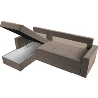 Угловой диван Лига диванов Верона лайт левый (велюр коричневый)