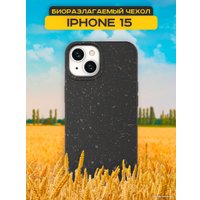 Чехол для телефона Case Recycle для iPhone 15 (черный матовый)