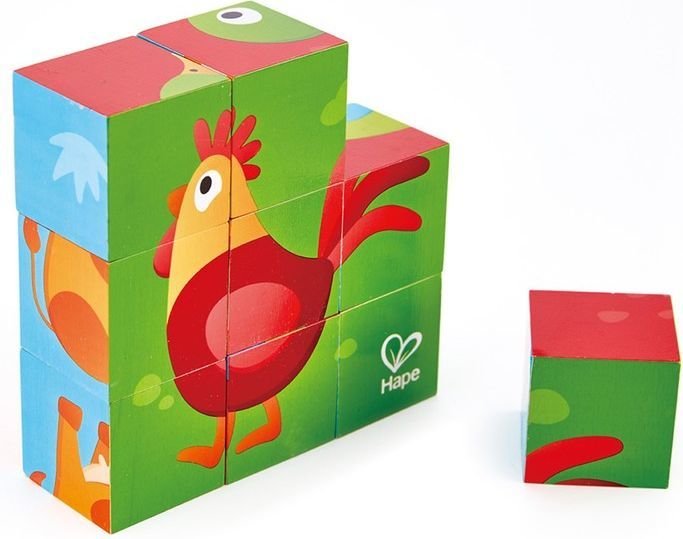 

Развивающая игрушка Hape Кубики Ферма E1618_HP