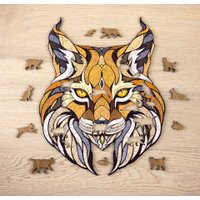 Пазл Eco-Wood-Art Рысь в крафтовой упаковке