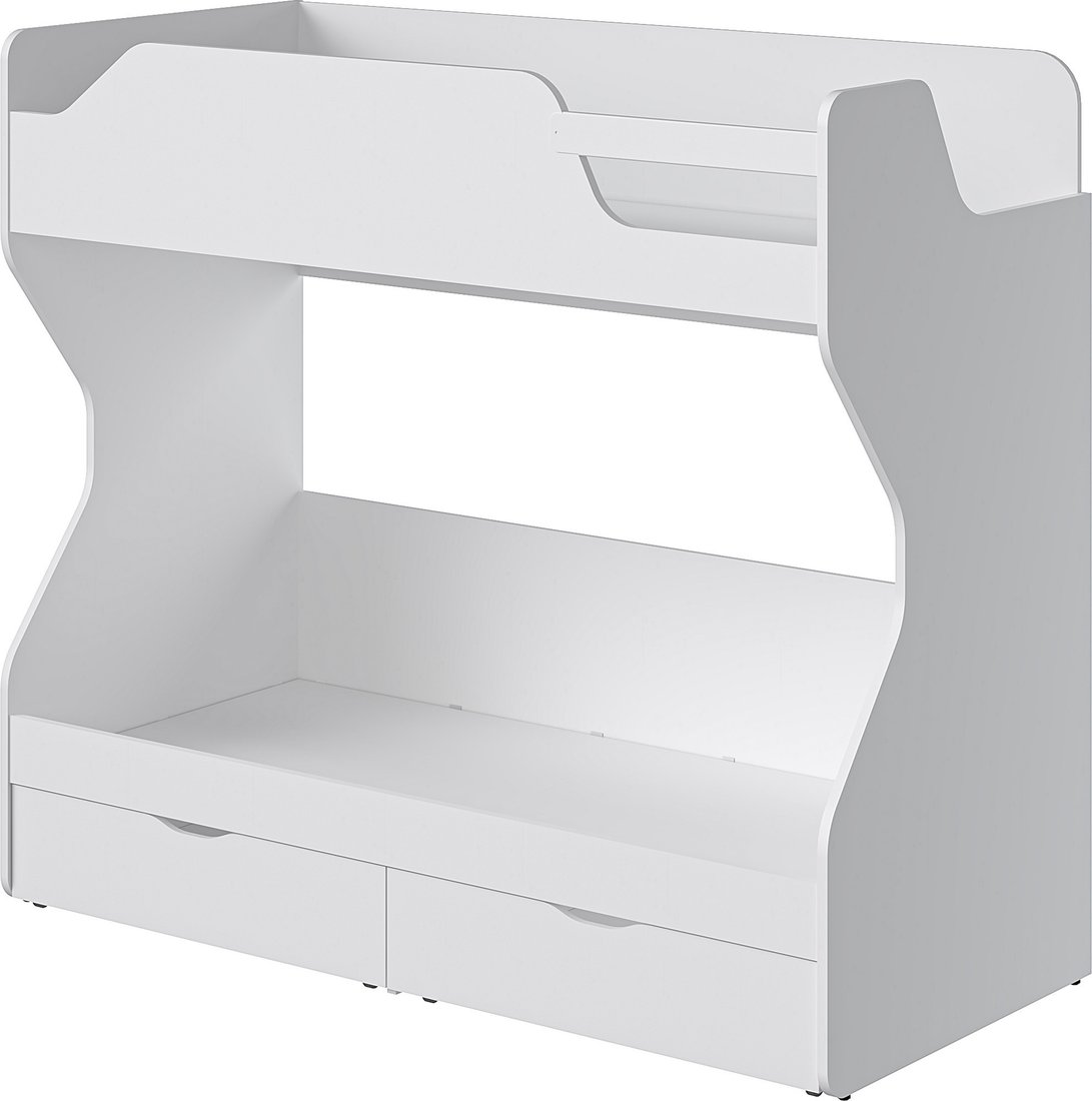 Двухъярусная кровать Modula Ламелла INV05KW-2054/954/1829(11) (белый премиум)