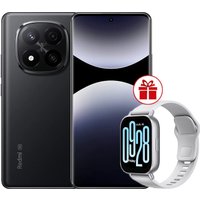 Телефон Xiaomi Redmi Note 14 Pro+ 5G 12GB/512GB международная версия (черный) + умные часы Xiaomi Redmi Watch 5 Active (серебристый) по акции