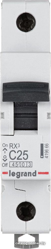 Выключатель автоматический Legrand RX3 1P C 25A 4.5кА 1M 419666