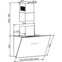 Кухонная вытяжка ZorG Nero 1260 60 S (черный)