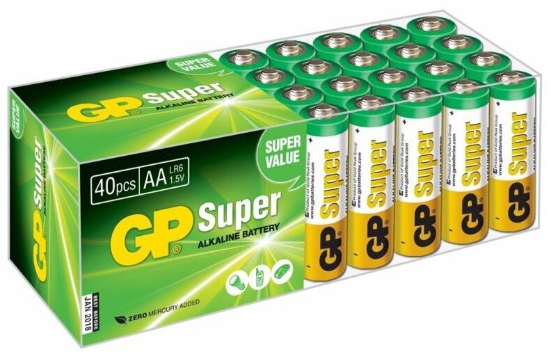 

Батарейка GP Super Alkaline AA 40 шт.