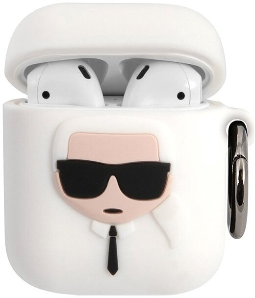 

Чехол CG Mobile Karl Lagerfeld для AirPods 1&2 KLACCSILKHWH (белый)