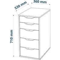 Комод Mio Tesoro Ингар 5 (серый/бирюзовый)