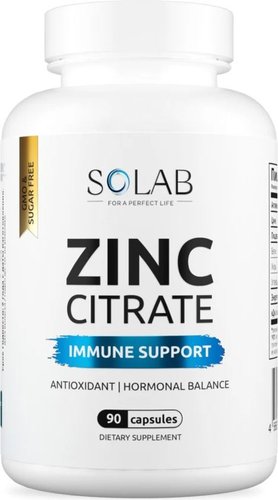 Витамины, минералы Solab Цинк цитрат (90 капсул)