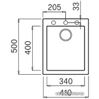 Кухонная мойка Elleci Quadra 100 Full Black 40