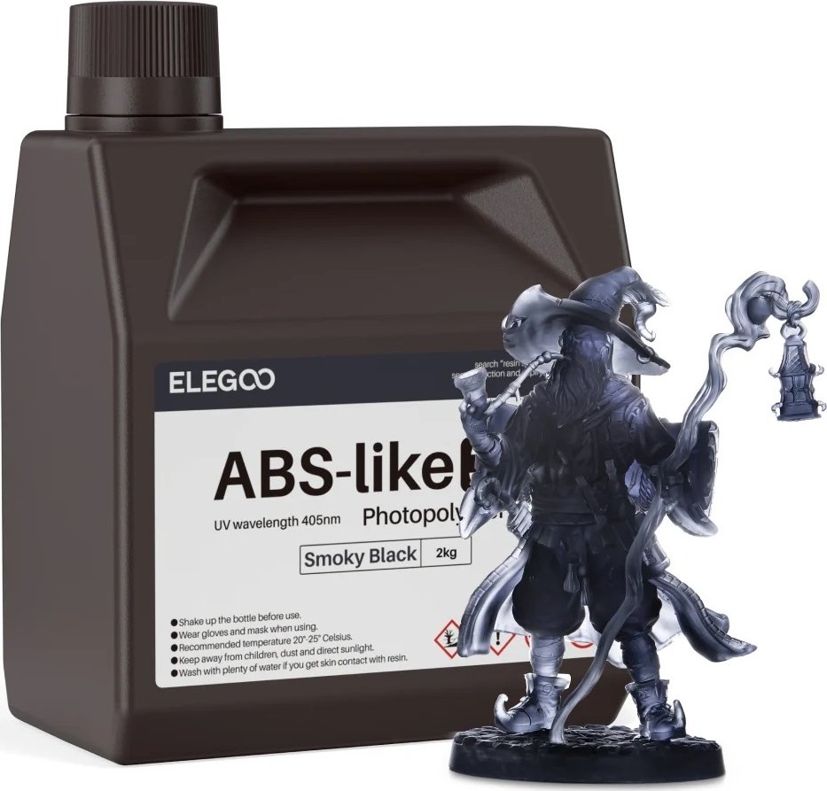Фотополимер Elegoo ABSlike V3.0 2кг (черный дым)