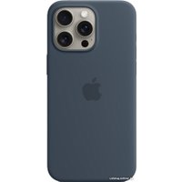 Чехол для телефона Apple MagSafe Silicone Case для iPhone 15 Pro Max (синий шторм)