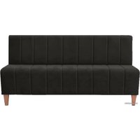 Диван Brioli Руди полоса трехместный (микровелюр, В17 темно-серый)