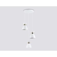 Подвесная люстра Ambrella light TR8467/3 WH/FGD (белый/золото)