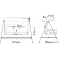 Садовые качели Olsa Бари с969